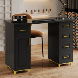 Pro Manicure Table Nail Beauty Salon Station Technician Storage Desk W/ 5 Drawer - thumbnail 6