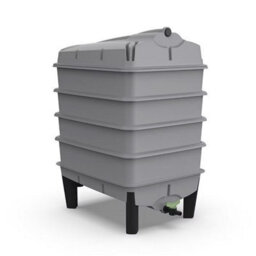 Original Wormery Tiger Wormery 4 Tray Vermicomposting System - Grey,includes Lime Mix, Coir Block & Fine Mesh, 4-Tray Kit - thumbnail 1
