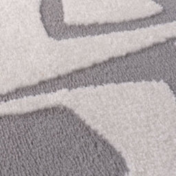 The Rugs Loft Light Grey And Ivory Abstract Geometric Living Room Area Rug And Runners Soft Pile - thumbnail 5