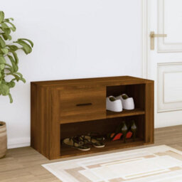 Walplus Shoe Cabinet Brown Oak 80X35X45 Cm Engineered Wood - thumbnail 3