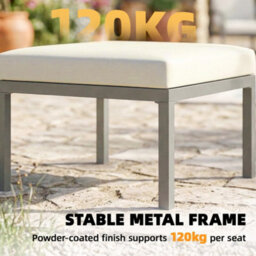 Outsunny 3 Piece Garden Dining Set, Outdoor Patio Furniture, Grey - thumbnail 7