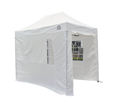 All Seasons Gazebos 3X2 Full Waterproof Pop Up Gazebo With 4 Lightweight Side Panels And Accessories White
