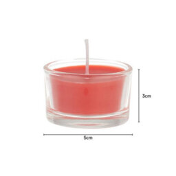 Living And Home 6 Pcs And Long-Lasting Fragrance Fruit-Scented Natural Vegetable Wax Candles In Clear Glass Cups - thumbnail 8