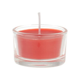 Living And Home 6 Pcs And Long-Lasting Fragrance Fruit-Scented Natural Vegetable Wax Candles In Clear Glass Cups
