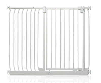 Safetots Extra Tall Elite Safety Gate, 125Cm - 134Cm, Matt White, Extra Tall 96.8Cm In Height, Pressure Fit Stair Gate - image 1