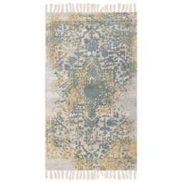 Beliani Rug Boyali Dark Green 80 X 150 Cm Viscose - thumbnail 4