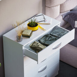 Lassic Vida Designs Hulio White High Gloss 5 Drawer Chest (H)900mm (W)750mm (D)360mm - thumbnail 7