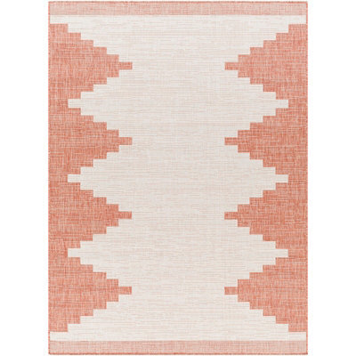 Livabliss Eagean-Global Pink Ivory Brown In- & Outdoor Rug 160 X 230 Cm Easy Care, Non Shedding - image 1