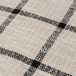 Yard Beni Check Fringed 100% Cotton Throw, Natural/black, 130 X 170Cm - thumbnail 2