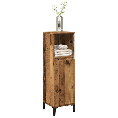 Walplus Bathroom Cabinet Old Wood 30X30X100 Cm Engineered Wood - image 1