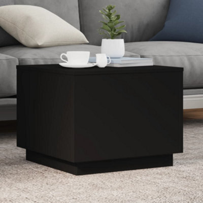 Berkfield Coffee Table With Led Lights Black 50X50X40 Cm - image 1