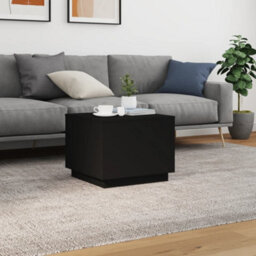 Berkfield Coffee Table With Led Lights Black 50X50X40 Cm - thumbnail 4