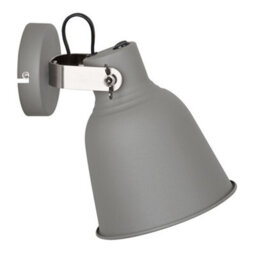 Luminosa Lighting Luminosa Industrial And Retro Wall Lamp Grey 1 Light With Steel Shade, E27