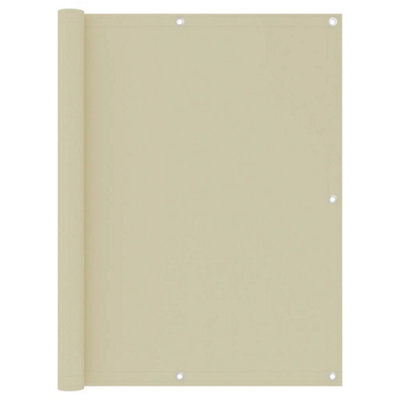 Berkfield Balcony Screen Cream 120X600 Cm Oxford Fabric - image 1