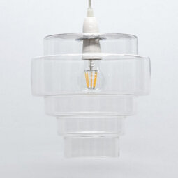 Pagazzi Lighting Pagazzi Mira Clear Glass Easy-Fit Pendant - thumbnail 1