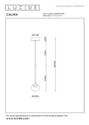 Lucide Calina Led Ceiling Pendant Light Coffee - thumbnail 7