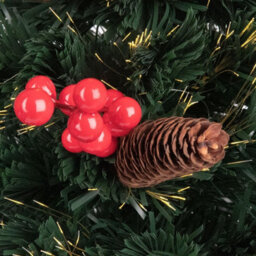 Shatchi 4Ft/120Cm Fibre Optic Christmas Star Topper-Green Pre-Lit Artificial Christmas Tree - thumbnail 5