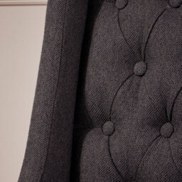 Dibor Set Of 4 Cannes Button Back Kitchen Furniture Dining Room Chair - Charcoal - thumbnail 5