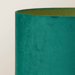 Valuelights Marissa Matte Black Stacked Ball Floor Lamp With Forest Green Velvet Shade - thumbnail 3