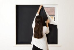 Easyblinds Easynight Premium Blackout Blind, Black, Complete Blackout, Self-Adhesive, Cut To Size/shape Up To 200X135Cm - thumbnail 1