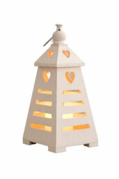 Marco Paul Large Pre-Lit Flameless Candle Holder Pyramid - White - thumbnail 2