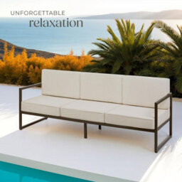 Tectake Garden Furniture Comosa - For 3 People, Xxl Padding, 1 Sofa - Brown/beige - 1 - thumbnail 8