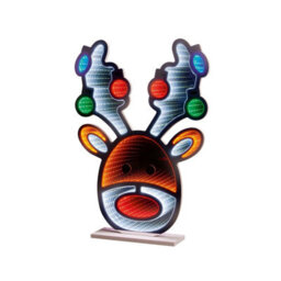 Premier Decorations Limited Reindeer Christmas Infinity Mirror Light Decoration Led Xmas Light 60Cm - thumbnail 3