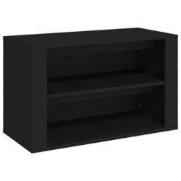 Berkfield Shoe Rack Black 75X35X45 Cm Engineered Wood - thumbnail 2