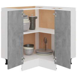 Vidaxl Corner Bottom Cabinet Lyon Concrete Grey 75.5X75.5X81.5 Cm Engineered Wood - thumbnail 4