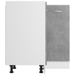 Vidaxl Corner Bottom Cabinet Lyon Concrete Grey 75.5X75.5X81.5 Cm Engineered Wood - thumbnail 6