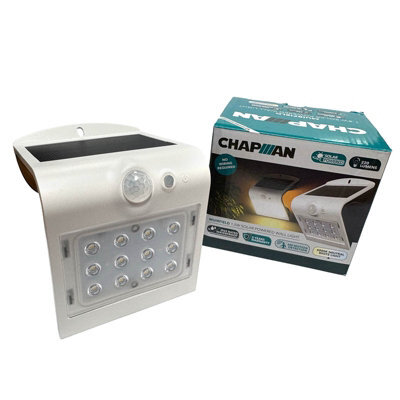 Chapman Muirfield 1X White 4W Pir Solar Wall Light Ip65 4000K - image 1