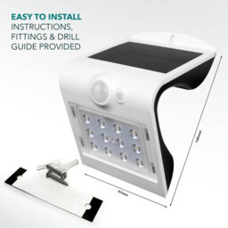Chapman Muirfield 1X White 4W Pir Solar Wall Light Ip65 4000K - thumbnail 4