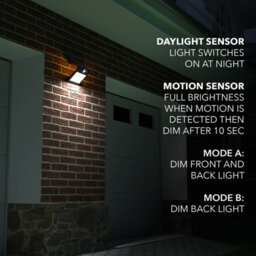 Chapman Muirfield 1X White 4W Pir Solar Wall Light Ip65 4000K - thumbnail 7