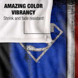 DC comics Superman Silky Old Glory Shield Supersoft Blanket Black/white/red (One Size) - thumbnail 4
