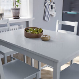 Lassic Vida Designs Yorkshire Grey Solid Pine 4 Seater Dining Set With 4 Chairs - thumbnail 3