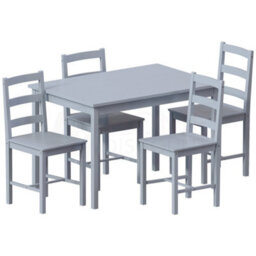 Lassic Vida Designs Yorkshire Grey Solid Pine 4 Seater Dining Set With 4 Chairs - thumbnail 7