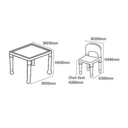 Liberty House Toys Kid's Orange And Green Plastic Table And 2 Chair Set - thumbnail 5