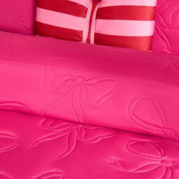 Ohs Bows Pinsonic Bedding Set Microfibre Duvet Cover With Pillowcase, Hot Pink - Double - thumbnail 3