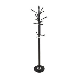 Black Freestanding Hall Tree With Marble Base 12 Hooks For Entryway - thumbnail 6
