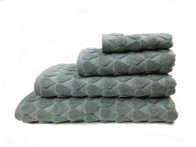 Teardrop 6-Piece Jacquard Towel Set - Jadeite