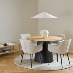 Furniture To Go Soli Round Dining Table In Oak/black 120X75Cm - thumbnail 5