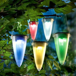 Gardenwize Pack Of 4 Colour Changing Solar Powered Led Garden Hanging/stake Lights Porch Patio Decking Pathway No Running Costs - thumbnail 3