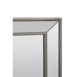 Orsina Silver Wall Mirror With Wooden Frame, Polished Decorative Mirror For Modern Interior, Full Length Mirror - thumbnail 5