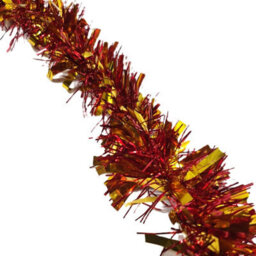 HSD Chunky Red & Gold Tinsel Garland - 2M (6.5Ft), Festive Christmas & Party Decoration, Mantel & Home Decor - thumbnail 1