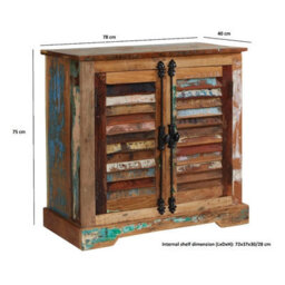 Buttercup Farm Coastal 2 Door Sideboard - Wood - L40 X W78 X H75 Cm - thumbnail 5