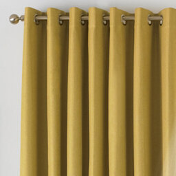 furn. Furn Moon Premium Thermal Blackout Eyelet Curtain Pair Ochre (W)168Cm X (D)137Cm - thumbnail 2