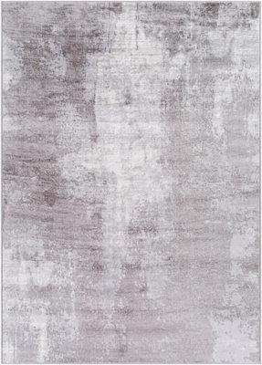 Livabliss Wanderlust-Abstract Taupe Grey Black Modern Marble Living Dining Bedroom Rug 200 X 275 Cm Easy Care, Non Shedding - image 1