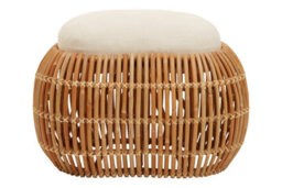 Orsina Rattan Bean Bench, Rattan Bean Stool For Home, Outdoor, Lounge, Living Room, Unique Curved Rattan Stool - thumbnail 6