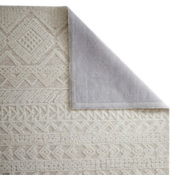 Handmade Modern Easy To Clean Beige Ivory Wool Geometric Living Room Bedroom Rug-200Cm X 285Cm - thumbnail 5