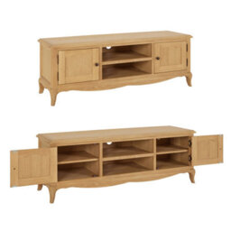 The Furniture Market French Chateau Oak Large Widescreen Tv Stand Fits Tvs Up To 65 - thumbnail 5